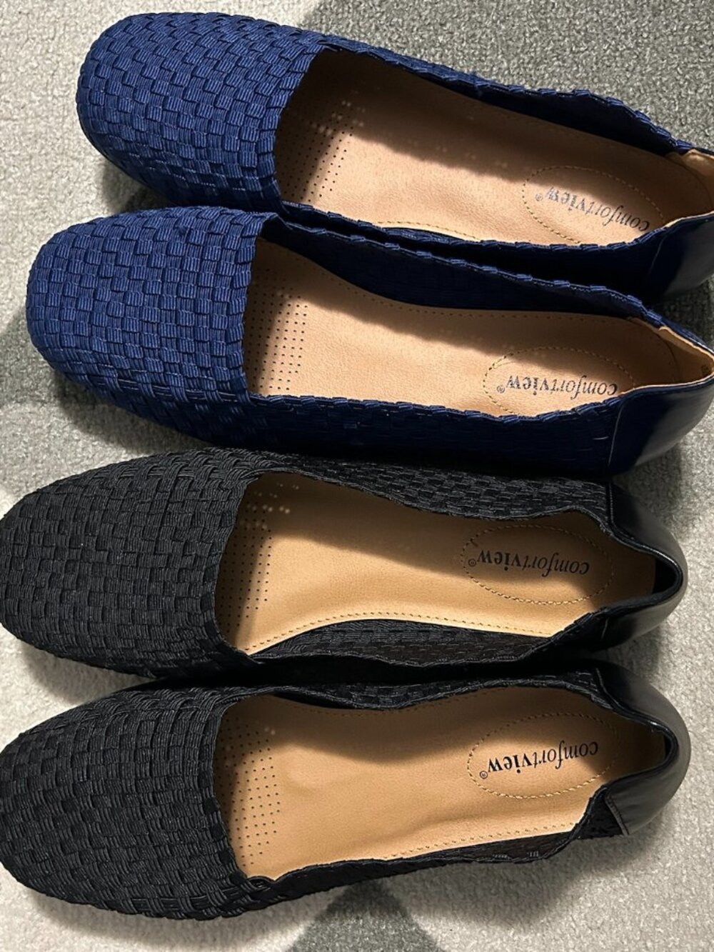 Comfortview ⭐️2 PAIRS⭐️ Women's The Bethany Woven Slip-On Shoes Size 10.5WW - Picture 12 of 16